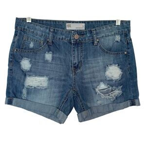 RSQ SOHO Boyfriend blue denim Shorts size 9